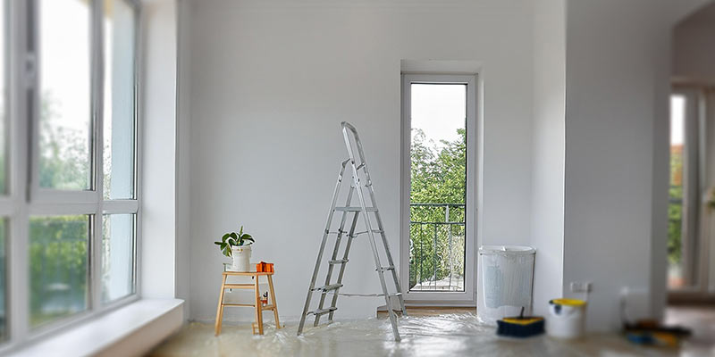 Studio a chalon en champgne peinture murale bicolore